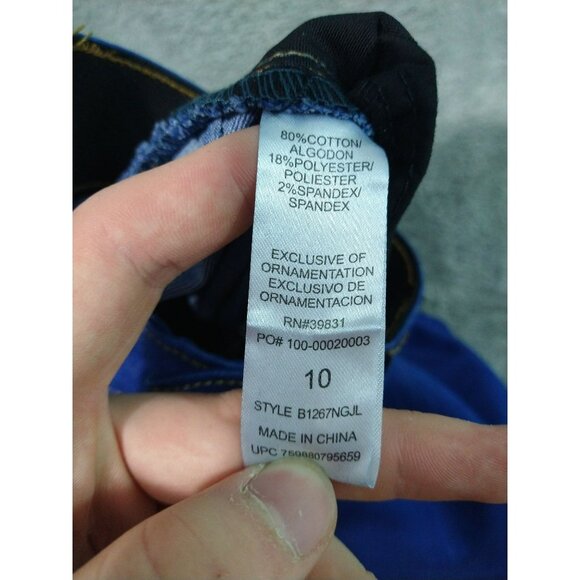 Democracy Jeans Womens 10 Blue Denim Skinny Ab Solution Mid Rise Dark Wash - Picture 8 of 9